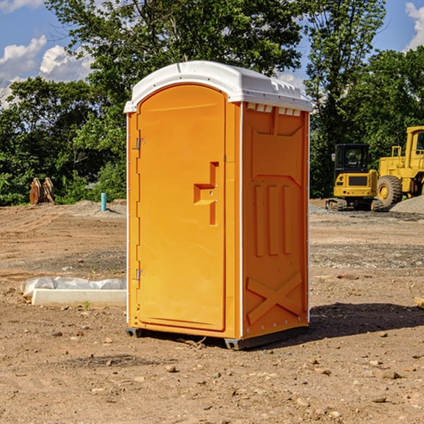 how often are the porta potties cleaned and serviced during a rental period in Edgewood California